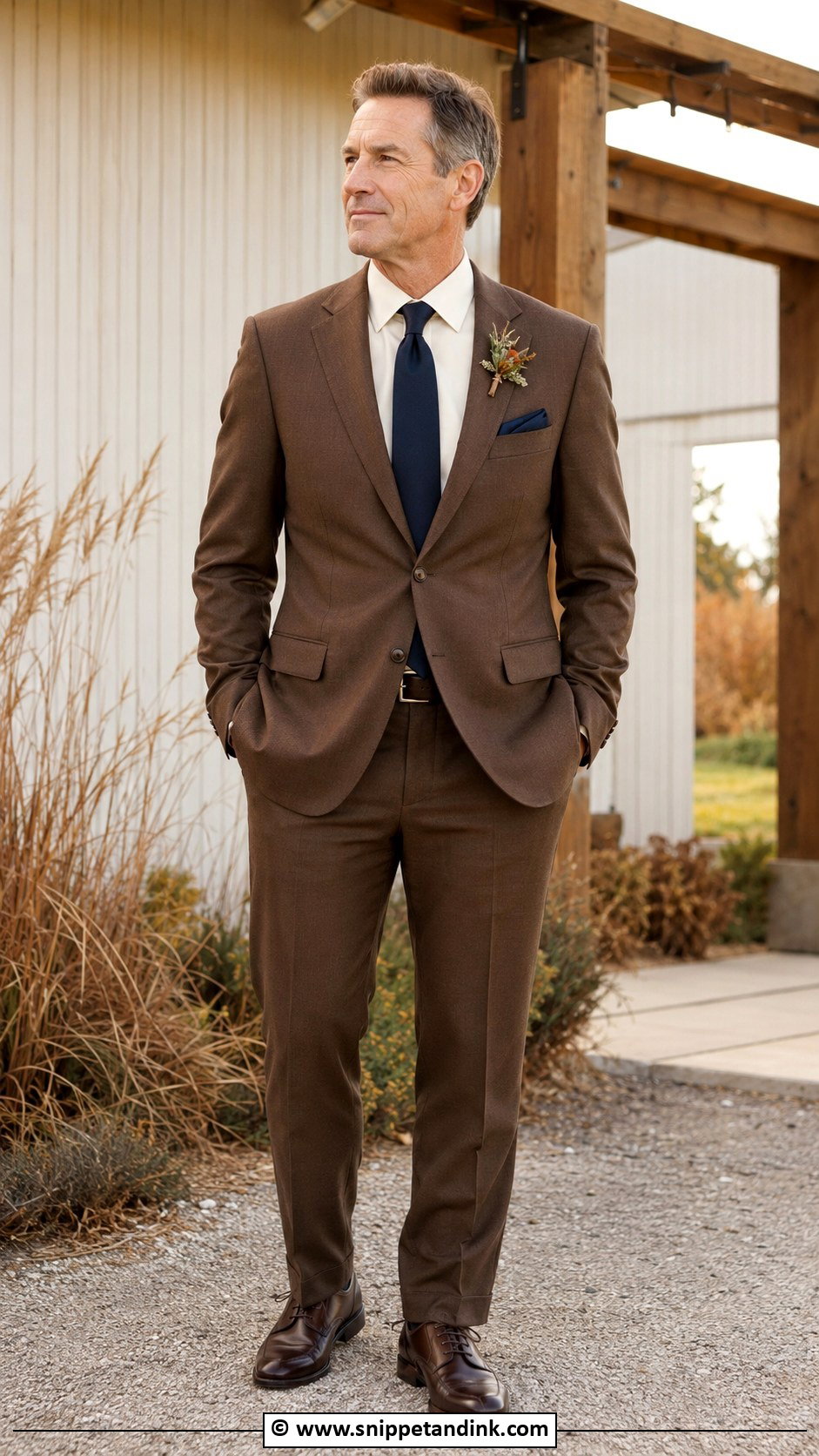 Brown Suit Father Of The Bride Attire - Snippet and Ink - 30 Father of the Bride Attire Ideas