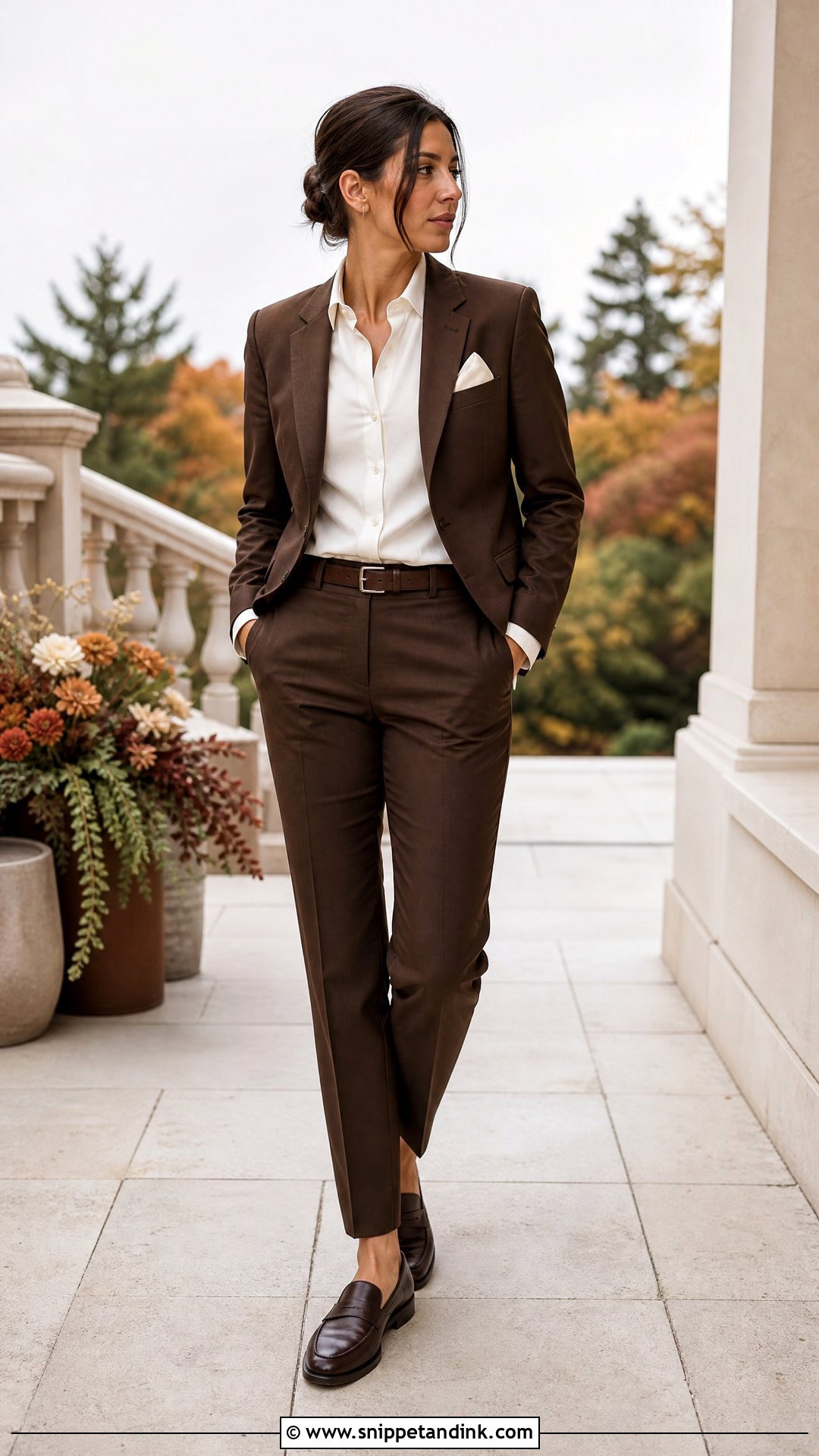 Brown Suit Masc Wedding Outfit - Snippet and Ink - 25 Masc Wedding Outfits