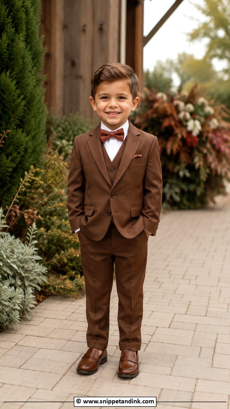 Brown Suit Ring Bearer Outfit - Snippet and Ink - 35 Ring Bearer Outfit Ideas