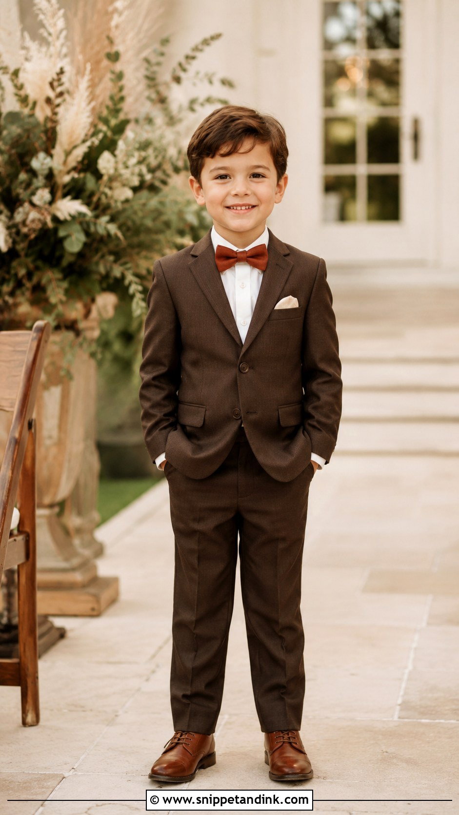 Brown Suit Ring Boy Outfit - Snippet and Ink - 25 Ring Boy Outfits