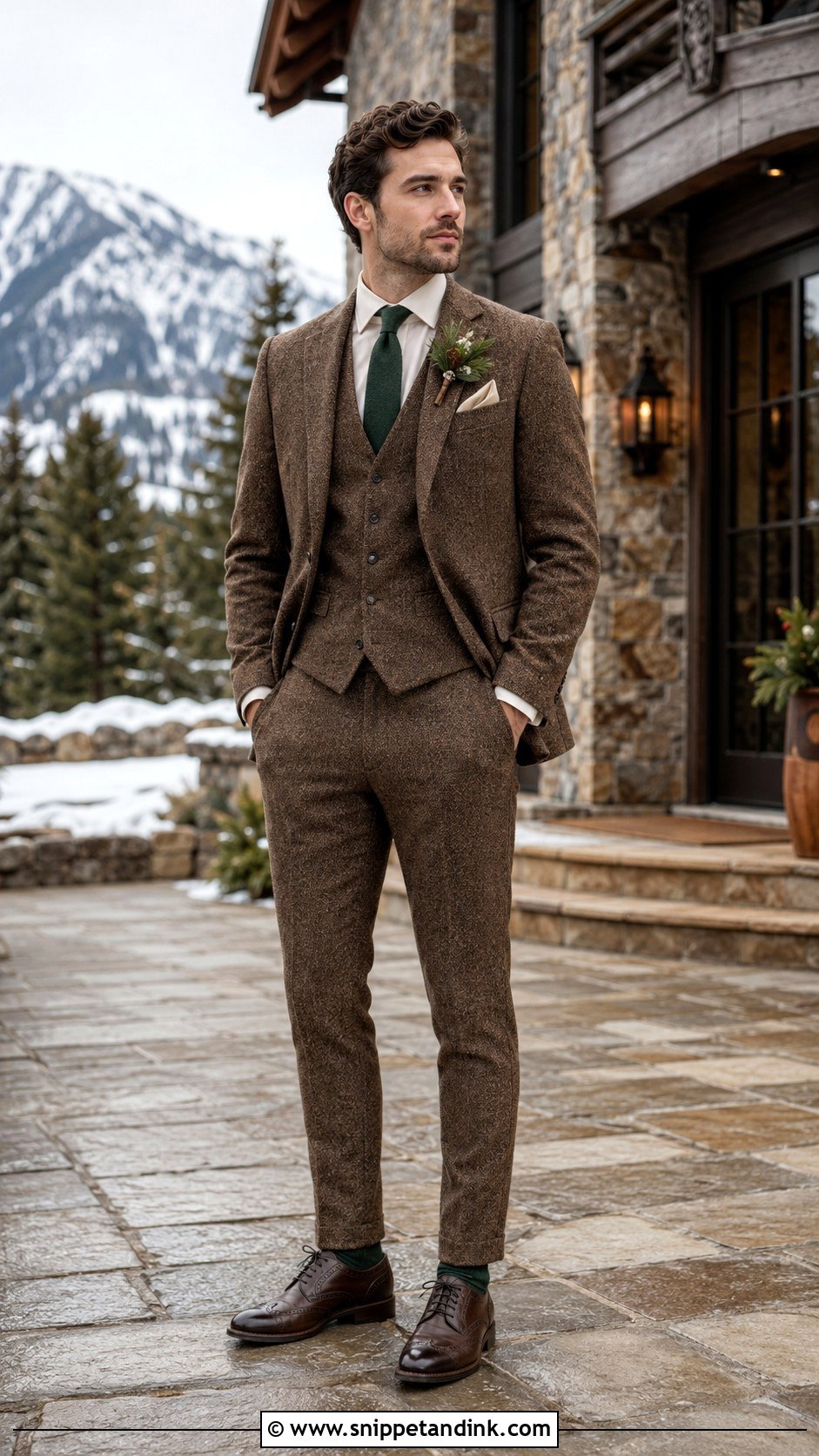 Brown Tweed Wedding Suit - Snippet and Ink - 20 Brown Suit for Wedding Ideas