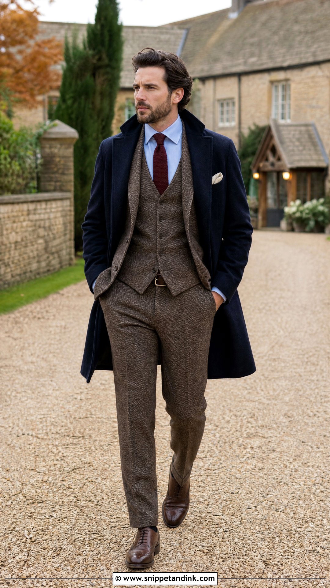Brown Tweed Winter Wedding Suit - Snippet and Ink - 20 Winter Wedding Suit Ideas