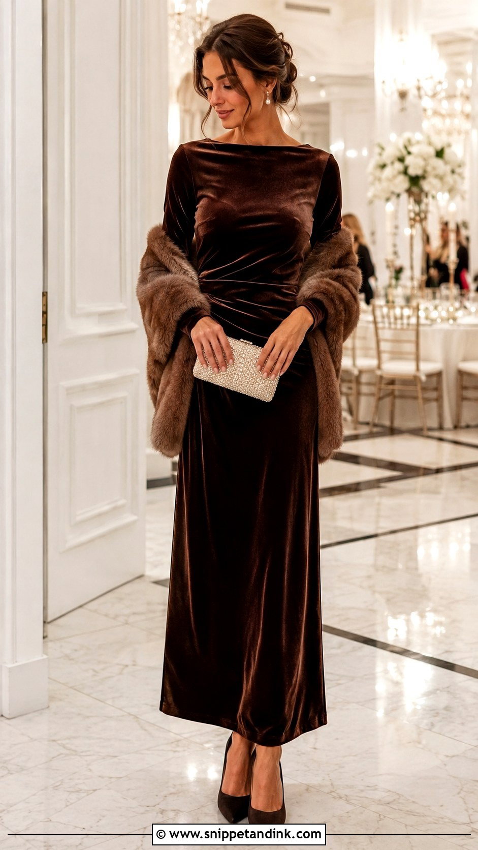 Brown Winter Wedding Dress - Snippet and Ink - 25 Brown Dresses for Wedding