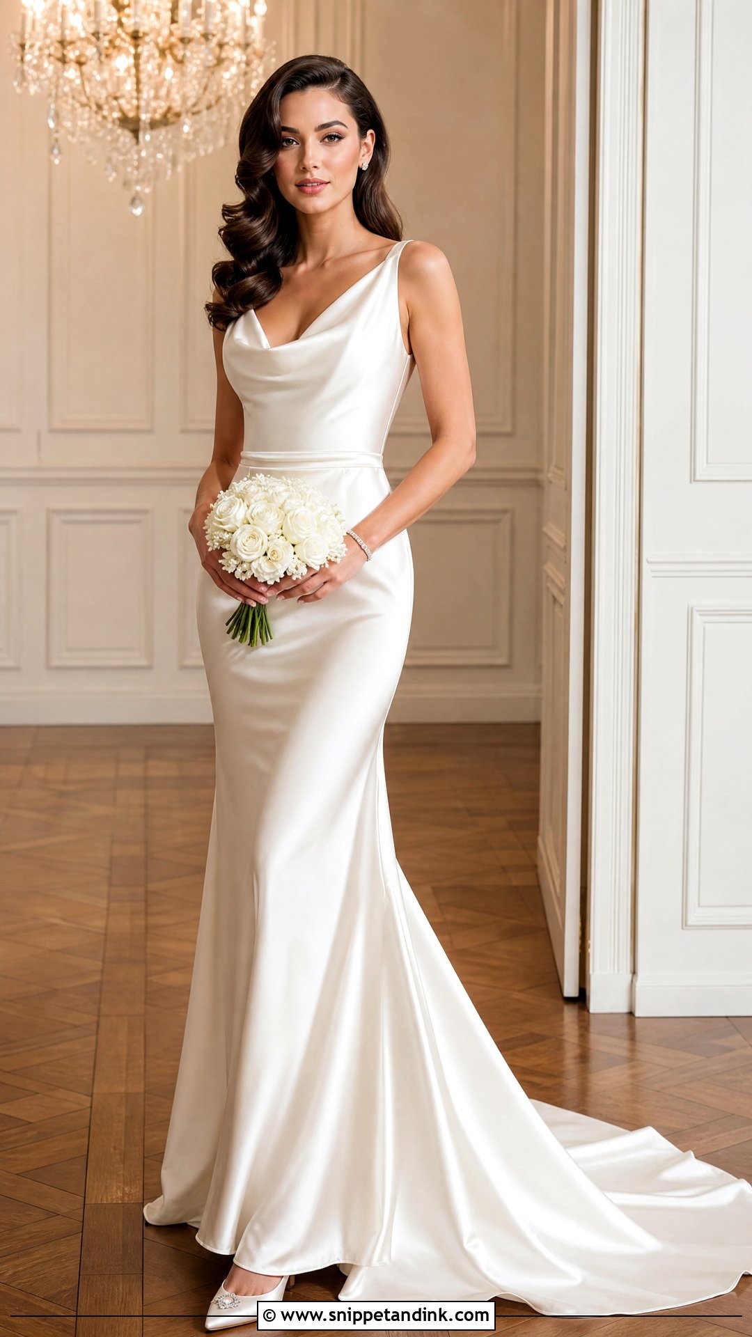 Brunette Old Hollywood Waves - Snippet and Ink - 20 Old Hollywood Waves Wedding Ideas