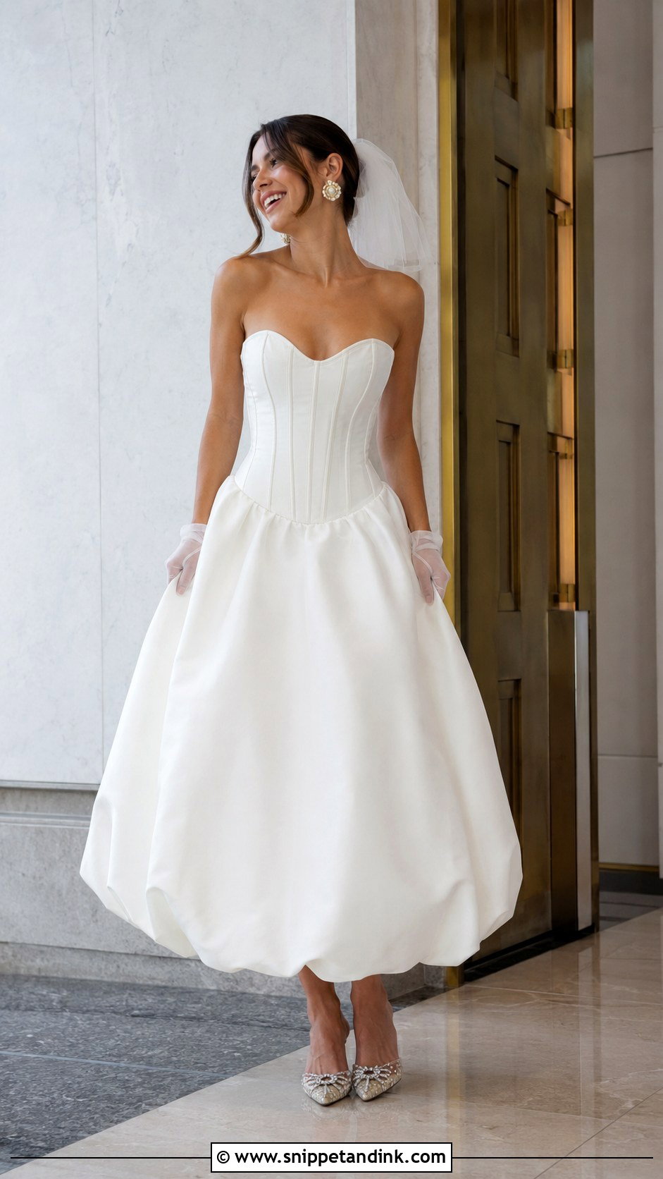 Bubble Hem Architectural Wedding Dress - Snippet and Ink - 20 Architectural Wedding Dress Ideas