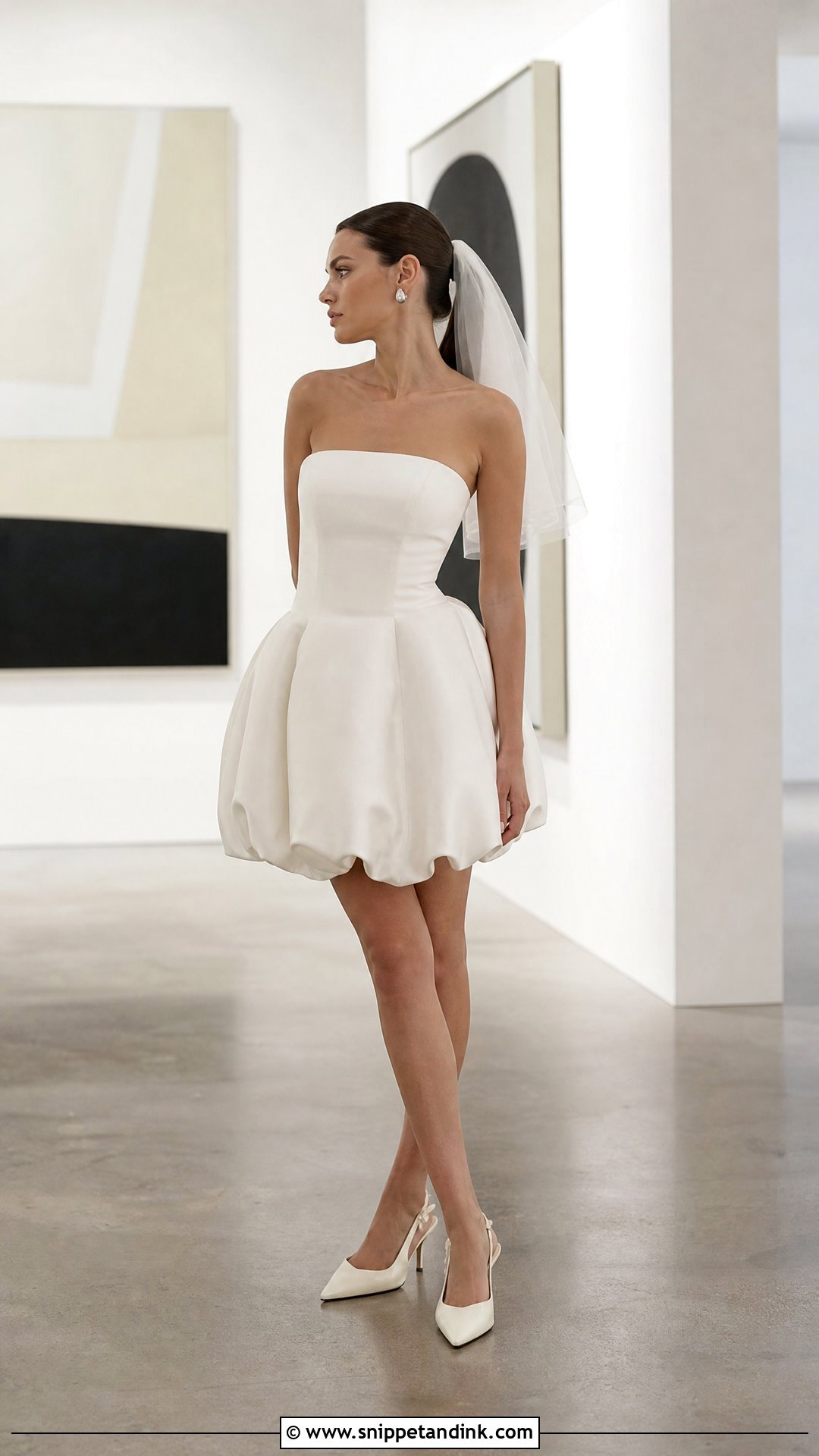 Bubble Hem Bridal Dress - Snippet and Ink - 20 Modern Bridal Dress Ideas