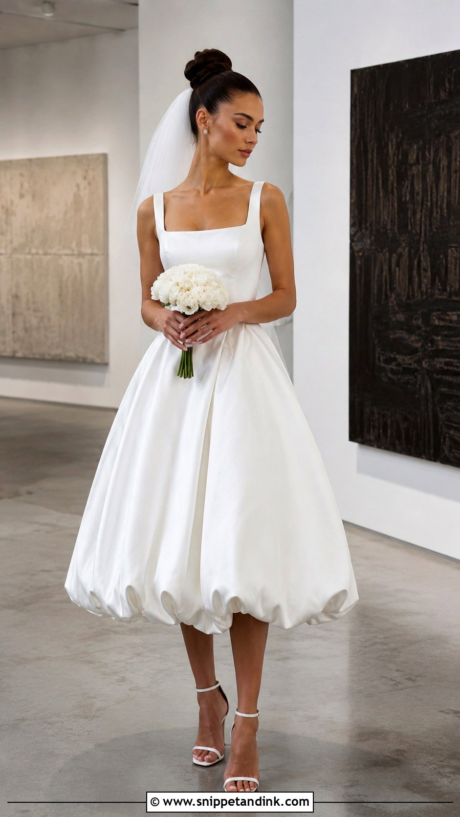 Bubble Hem Bridal Gown - Snippet and Ink - 20 Modern Bridal Gowns