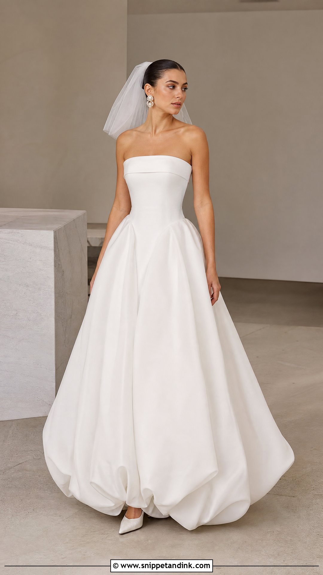 Bubble Hem Bridal Gown - Snippet and Ink - 20 2026 Bridal Gowns