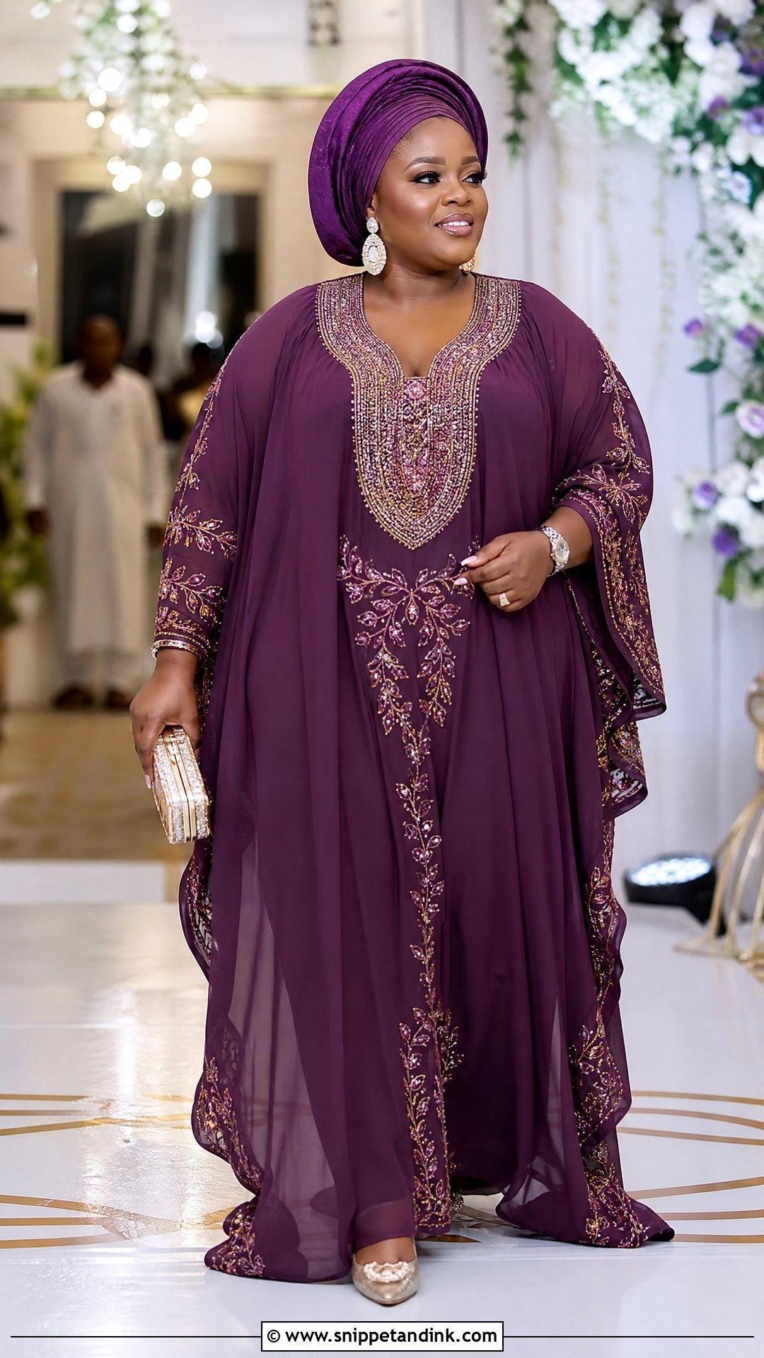 Bubu Kaftan Nigerian Wedding Outfit - Snippet and Ink - 20 Nigerian Wedding Outfits