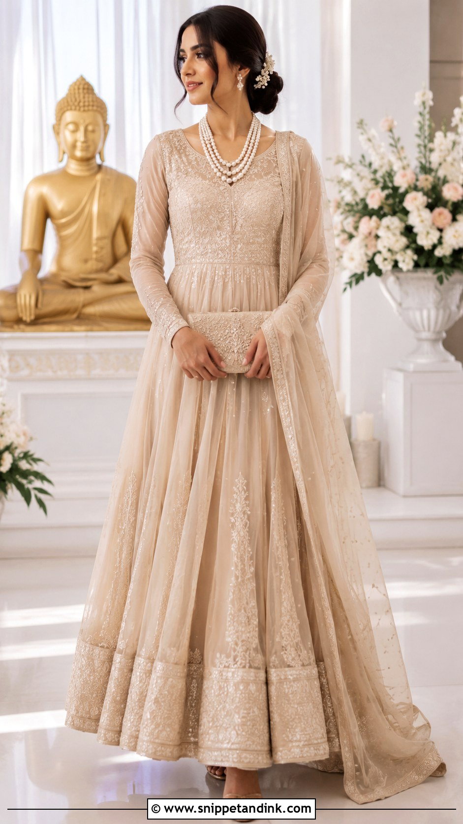 Buddhist Wedding Anarkali Dress - Snippet and Ink - 25 Buddhist Wedding Dress Ideas