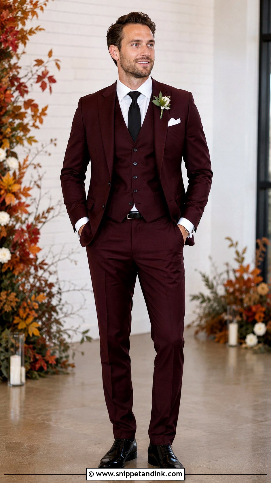 Burgundy 3 Piece Wedding Suit - Snippet and Ink - 20 3 Piece Suit Wedding Ideas