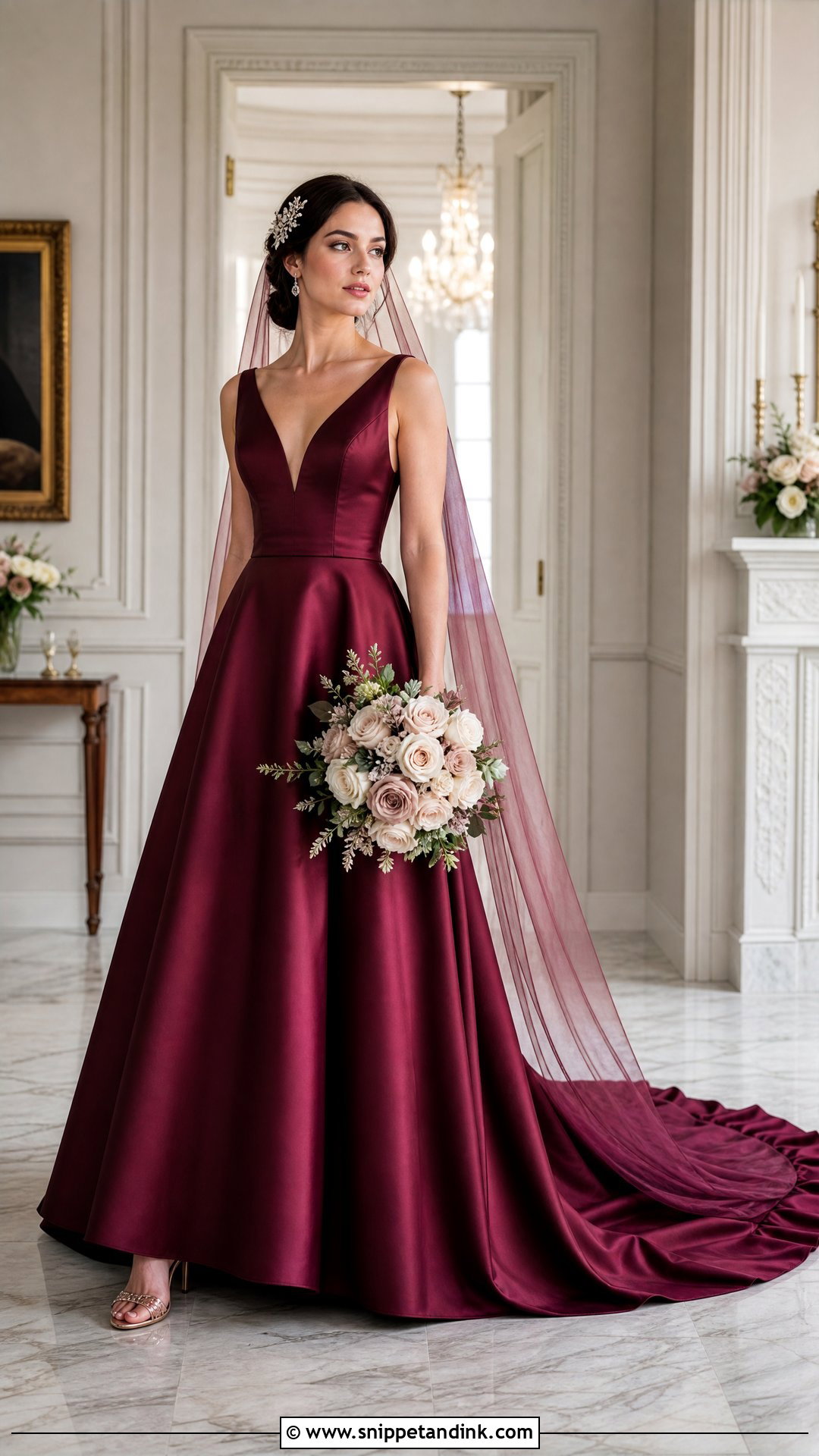Burgundy Bridal Gown - Snippet and Ink - 20 Red Bridal Dress Gowns