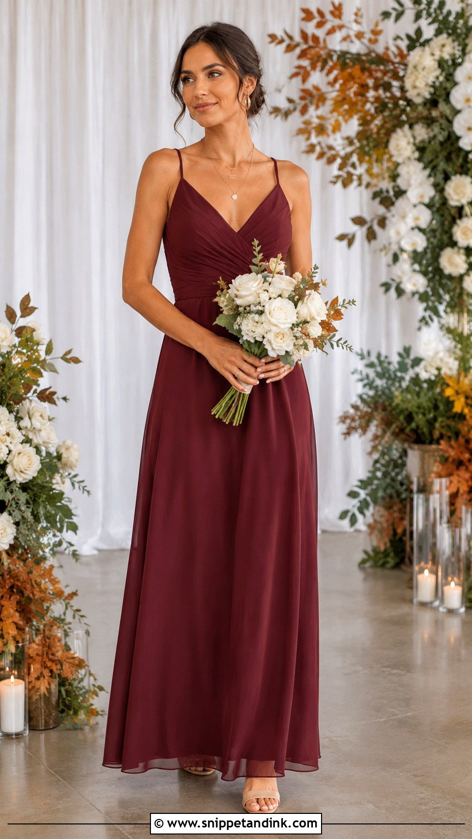 Burgundy Bridesmaid Dress - Snippet and Ink - 25 Bridal Maids Dresses Style