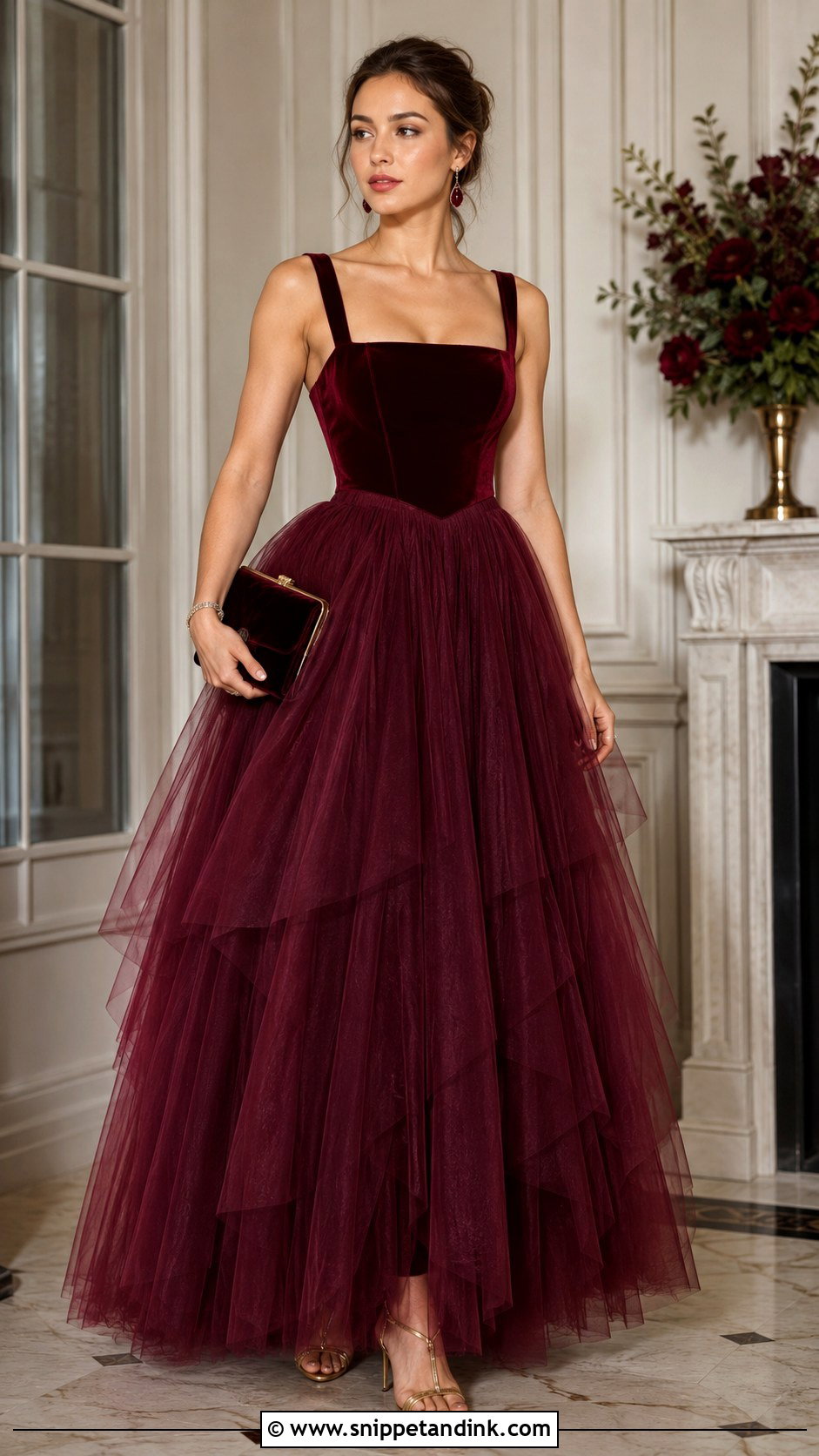 Burgundy Corset Ballgown - Snippet and Ink - 20 Corset Ballgown Ideas