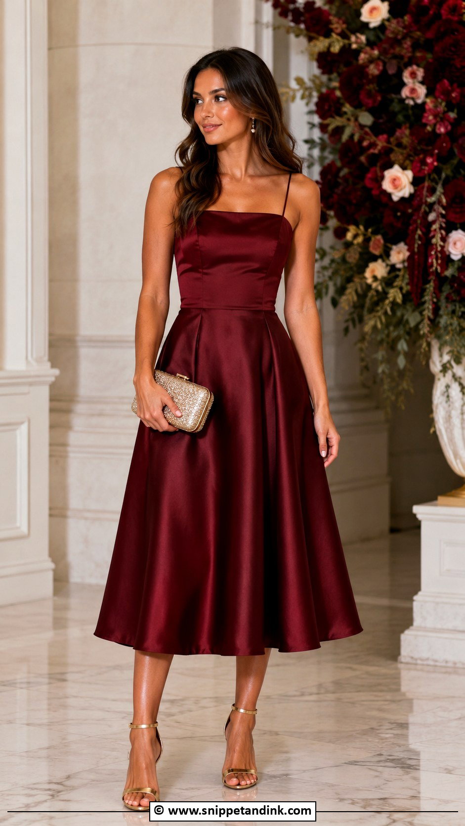 Burgundy Dress Cocktail Wedding Attire - Snippet and Ink - 30 Cocktail Wedding Attire Ideas
