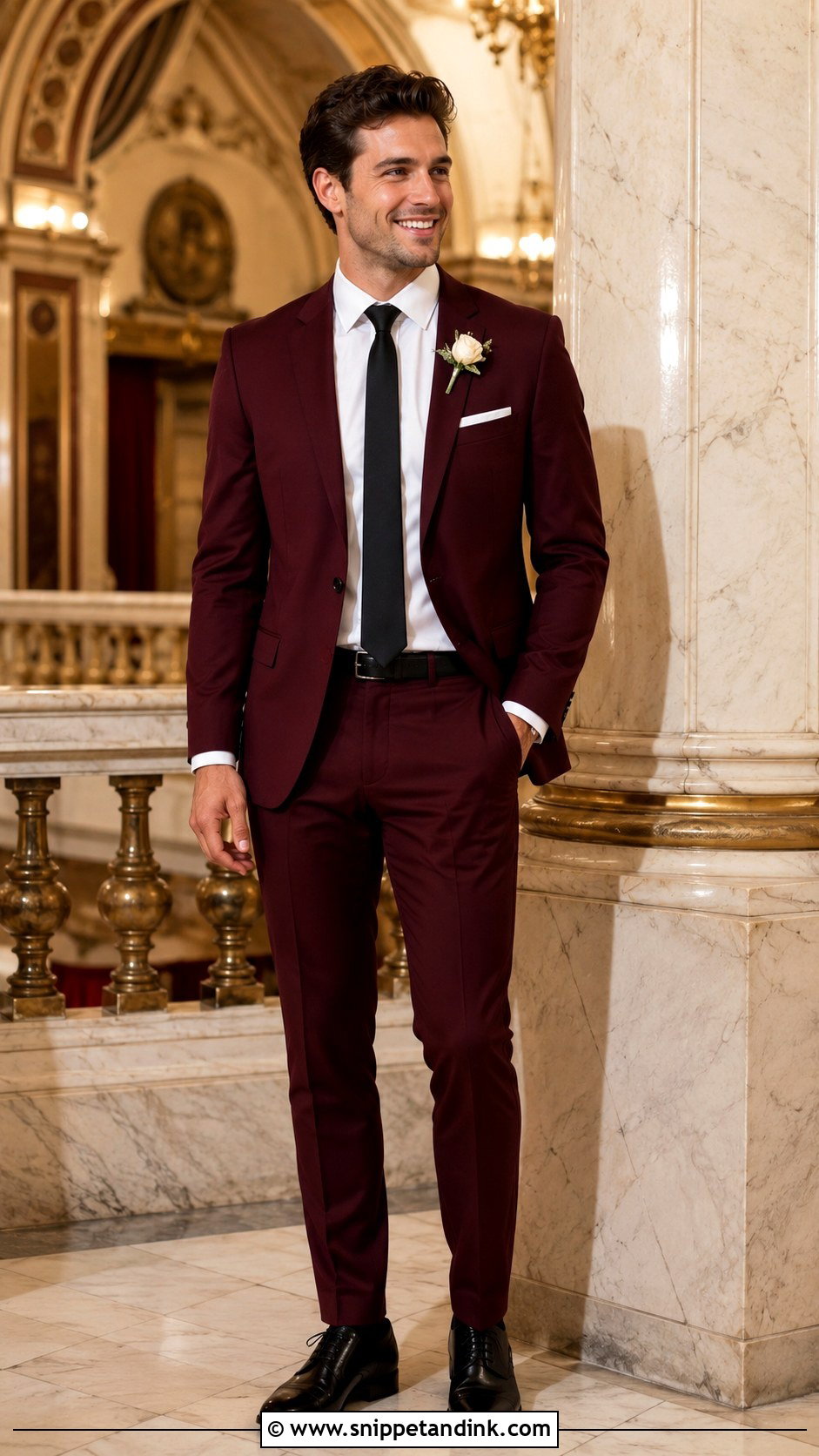 Burgundy Groomsman Suit - Snippet and Ink - 20 Groomsman Suits