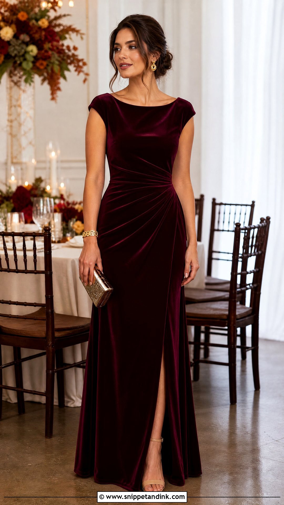 Burgundy Maid Of Honor Dress - Snippet and Ink - 25 Maid of Honor Outfit Ideas