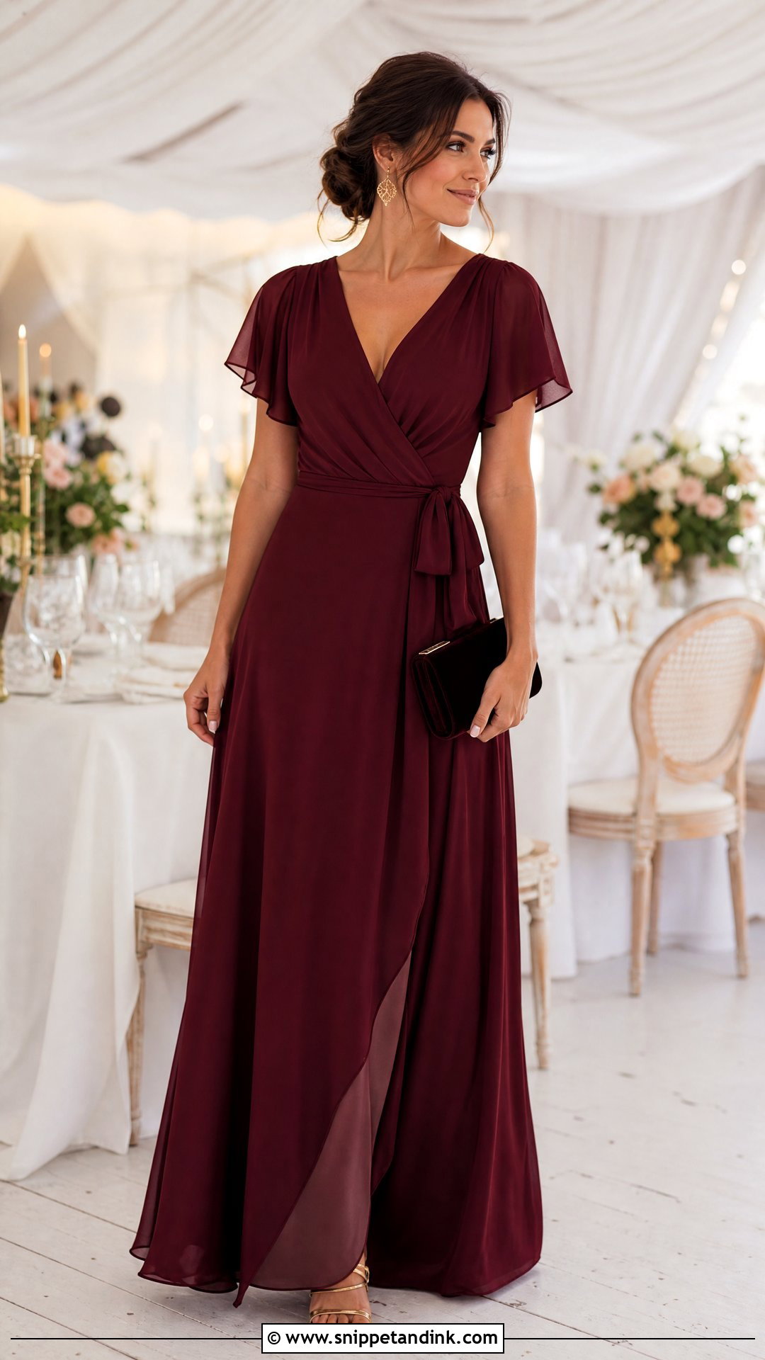 Burgundy Maid Of Honor Dress - Snippet and Ink - 25 Wedding Maid of Honor Dresses