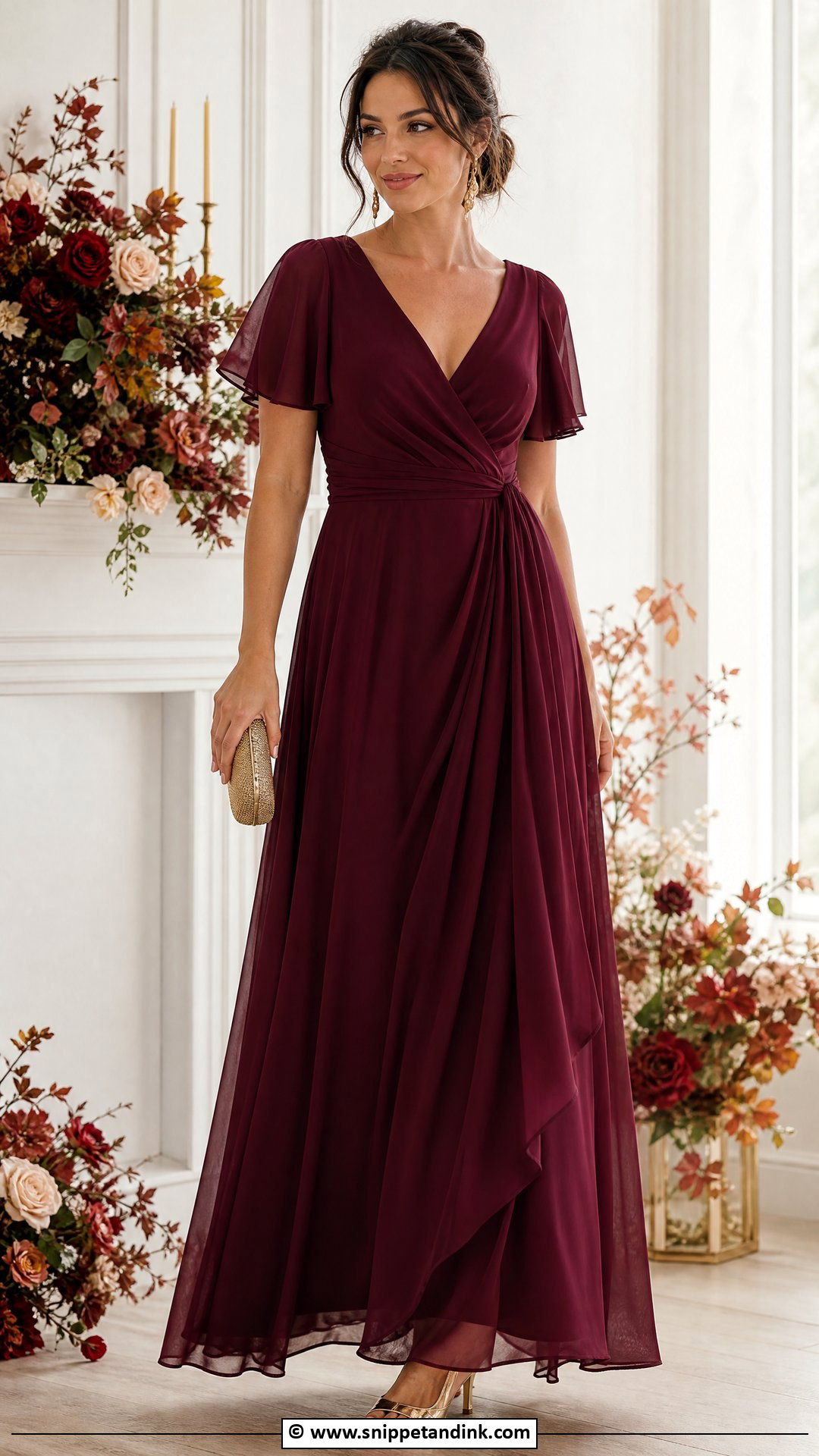 Burgundy Maid Of Honor Dress - Snippet and Ink - 35 Maid of Honor Dress Ideas