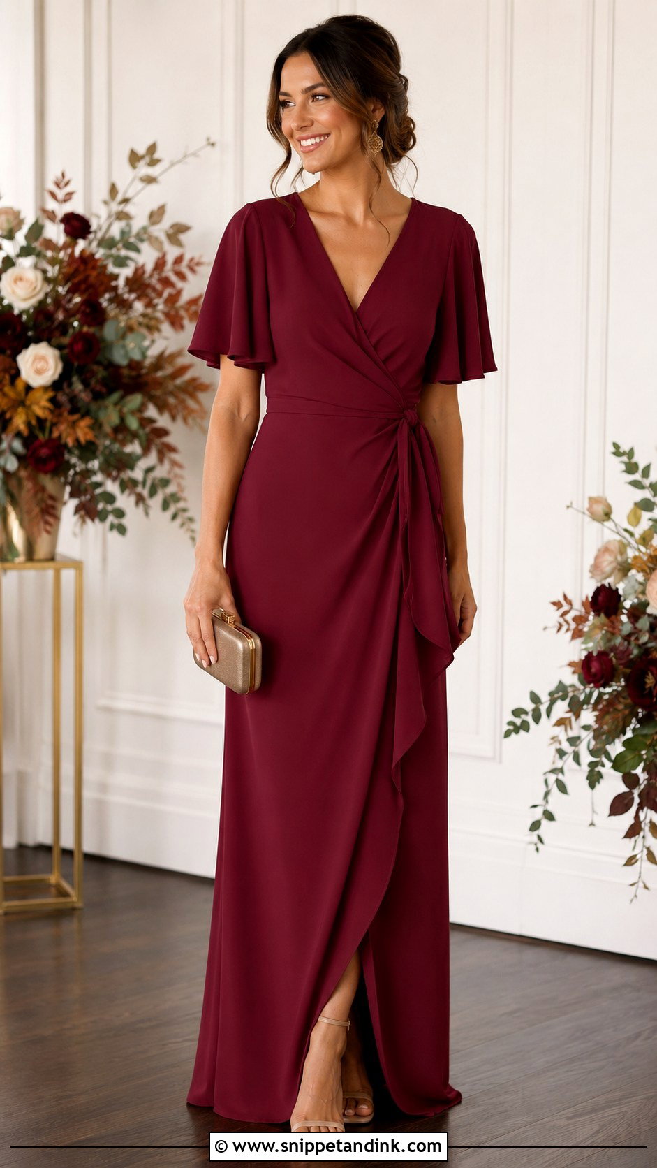 Burgundy Matron Of Honor Dress - Snippet and Ink - 25 Matron of Honor Dresses