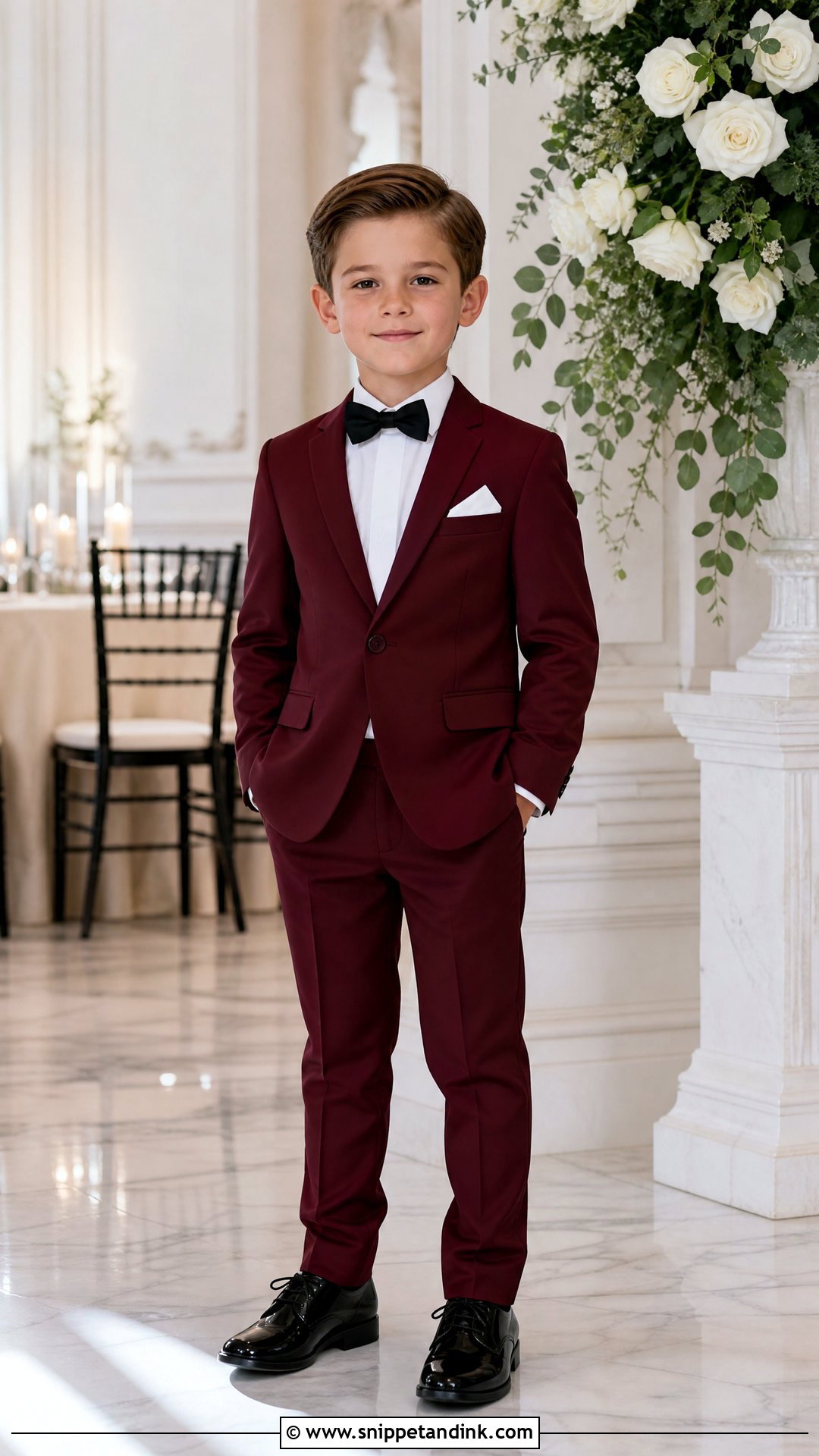 Burgundy Page Boy Suit - Snippet and Ink - 20 Paige Boys Wedding Outfits