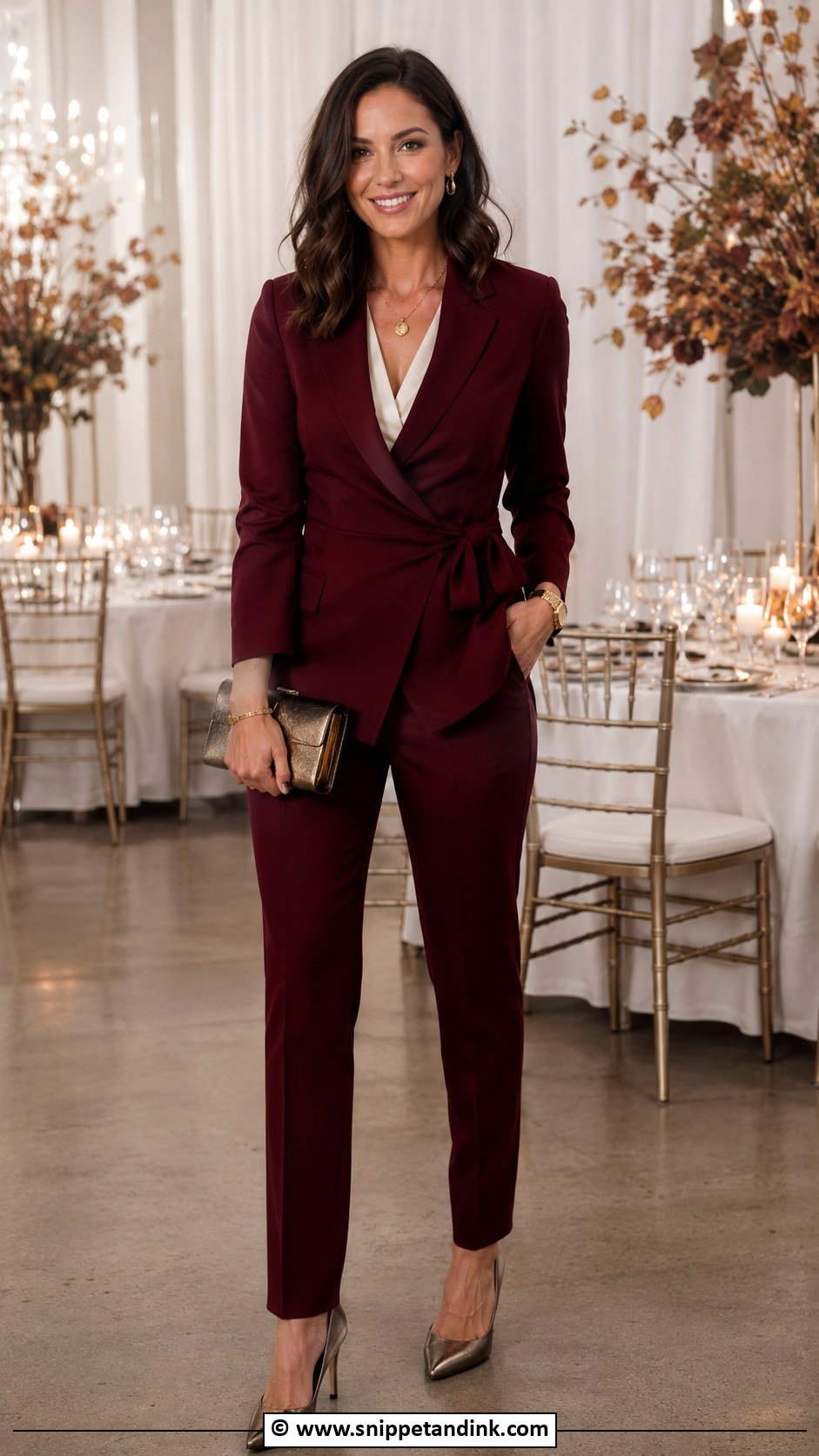 Burgundy Pants Suit Wedding - Snippet and Ink - 25 Elegant Pants Suits Wedding