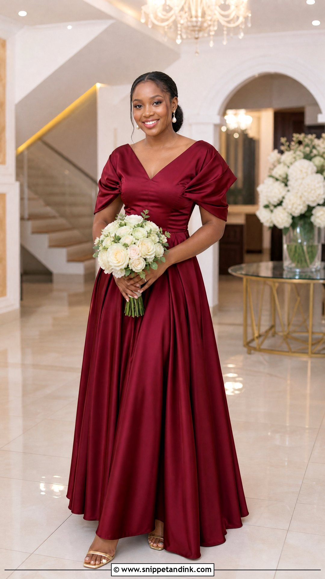 Burgundy Satin Bridal Train Dress - Snippet and Ink - 20 Bridal Train Dresses Nigeria
