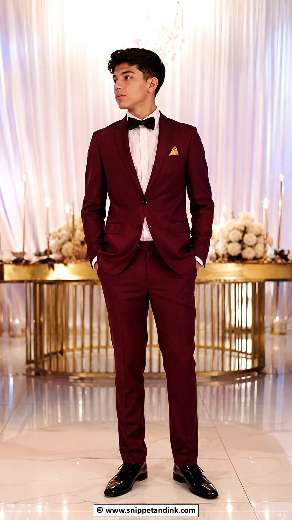 Burgundy Suit Chambelanes Outfit - Snippet and Ink - 25 Chambelanes Outfits