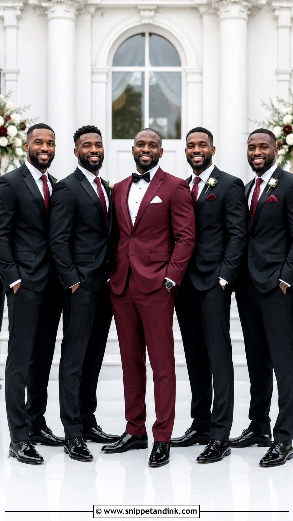 Burgundy Suit For Winter Wedding - Snippet and Ink - 25 Burgundy Suit Wedding Ideas