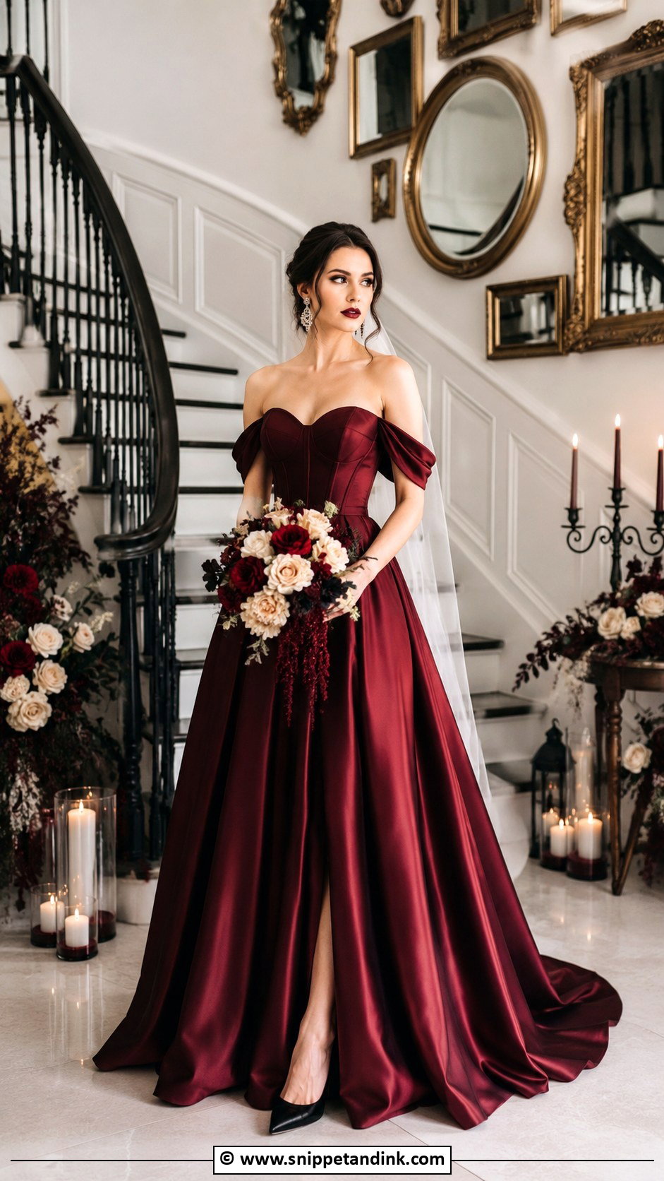 Burgundy Vampire Wedding Dress - Snippet and Ink - 25 Vampire Wedding Dress Ideas