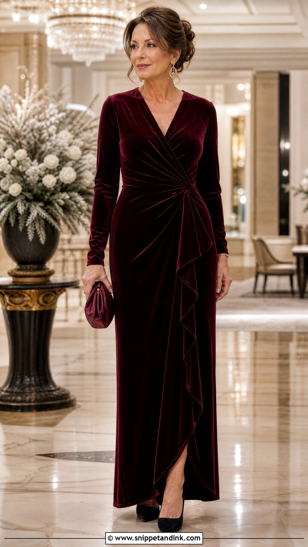 Burgundy Velvet MOTB Dress - Snippet and Ink - 20 Motb Dress Ideas