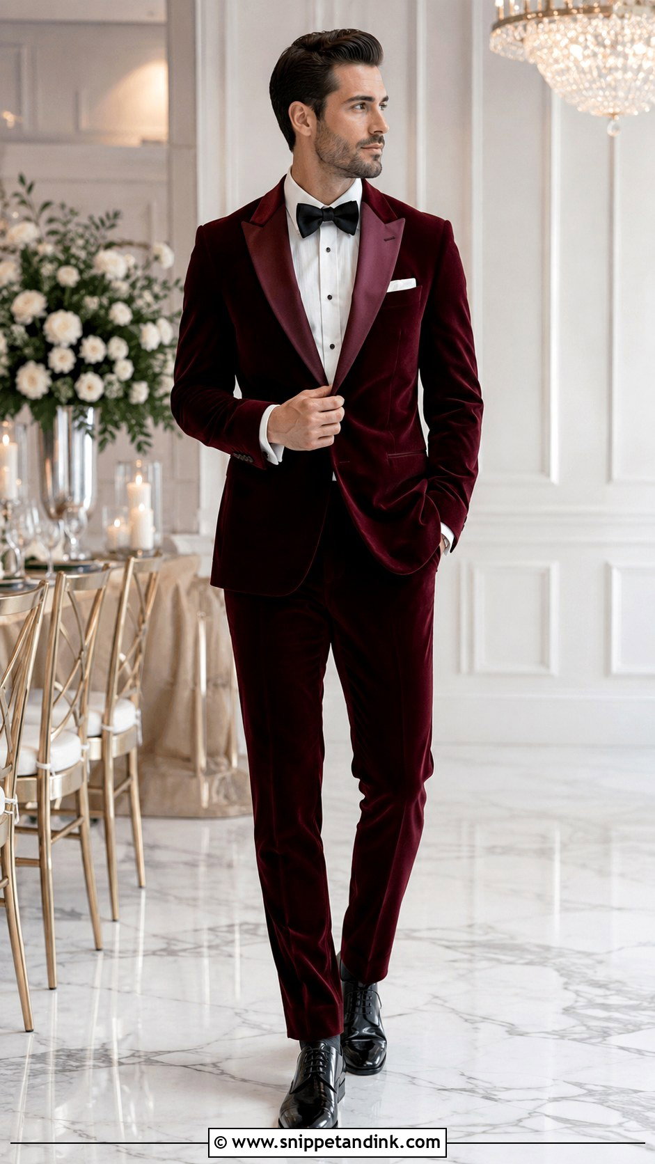 Burgundy Velvet Suit Wedding - Snippet and Ink - 25 Burgundy Suit Wedding Ideas