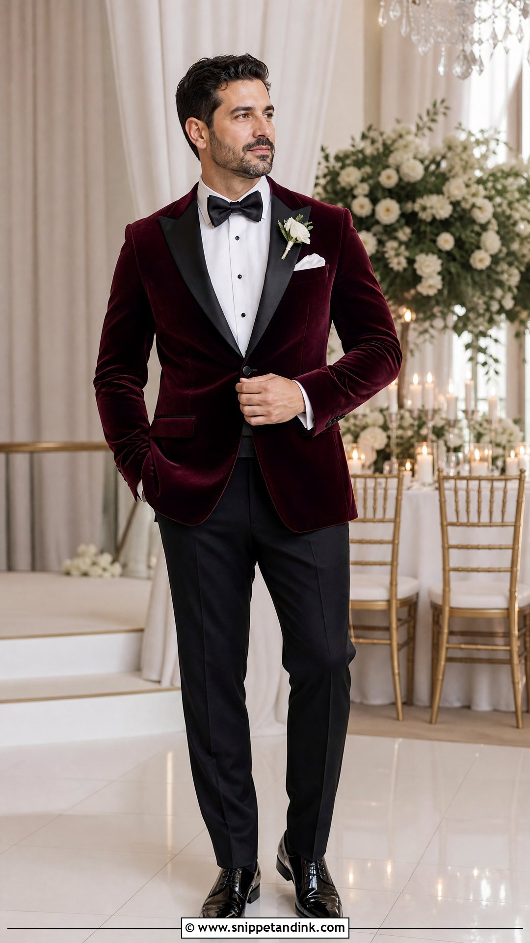 Burgundy Velvet Winter Wedding Suit - Snippet and Ink - 20 Winter Wedding Suit Ideas