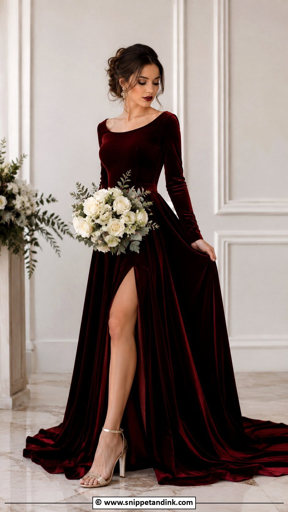 Burgundy Wedding Dress - Snippet and Ink - 25 Non Traditional Wedding Dress Colors