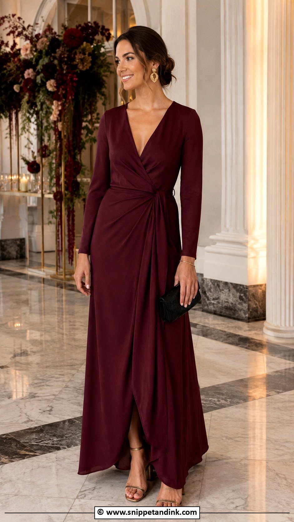 Burgundy Wedding Guest Outfit - Snippet and Ink - 35 Wedding Outfit Ideas