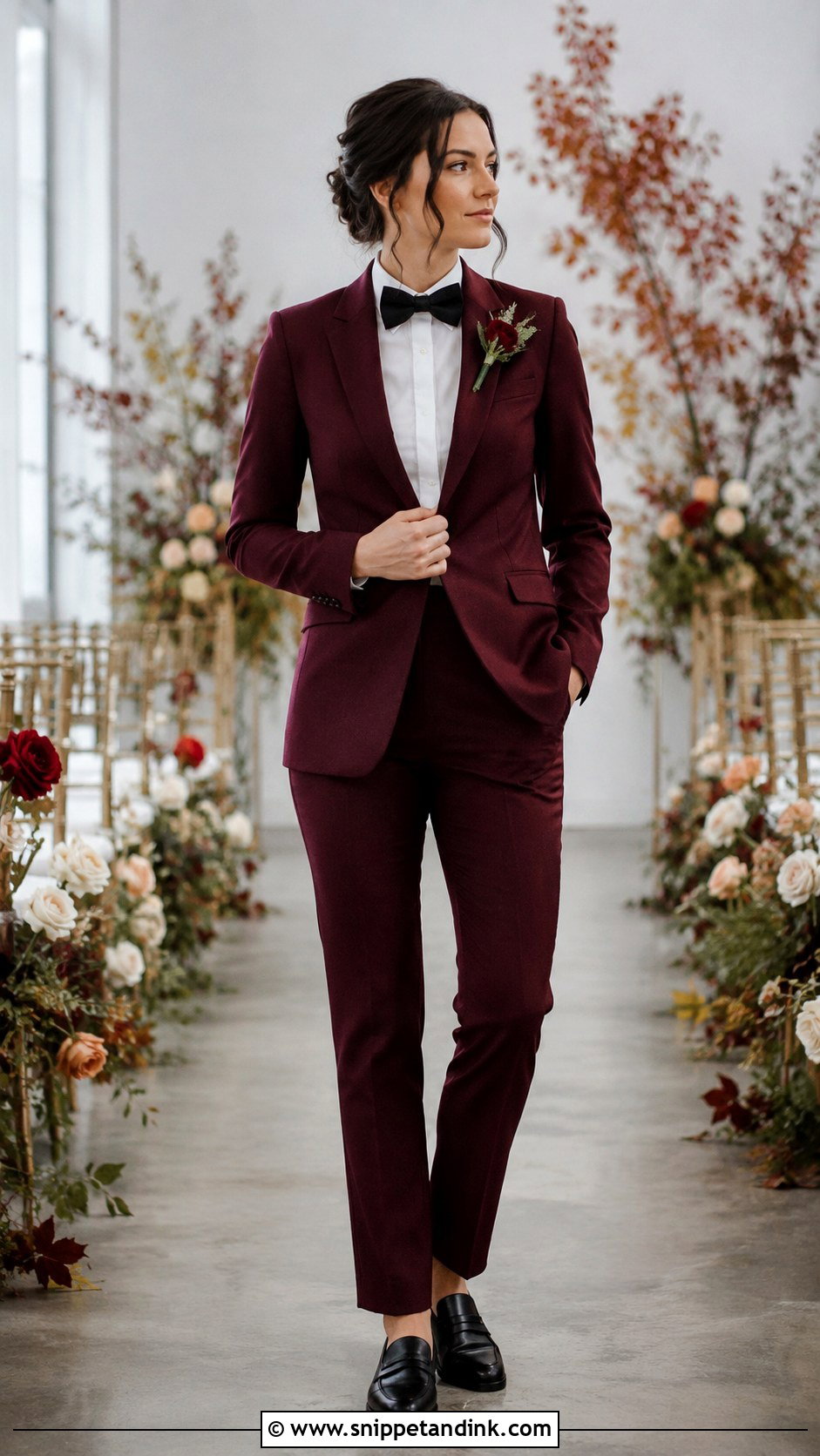 Burgundy Wedding Suit - Snippet and Ink - 25 Lesbian Wedding Outfits Suits Style