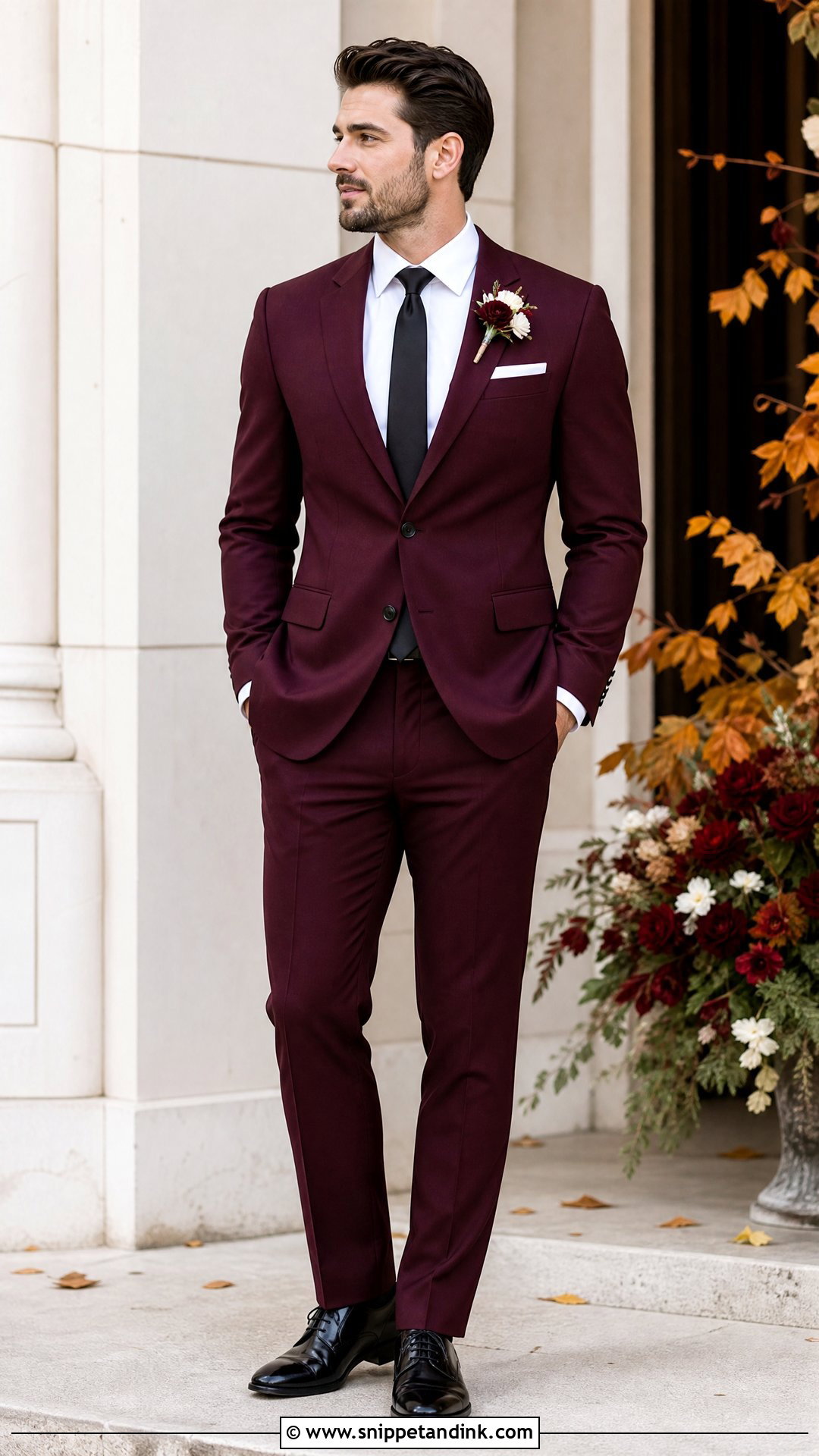 Burgundy Wedding Suit - Snippet and Ink - 20 Wedding Husband Suit Ideas