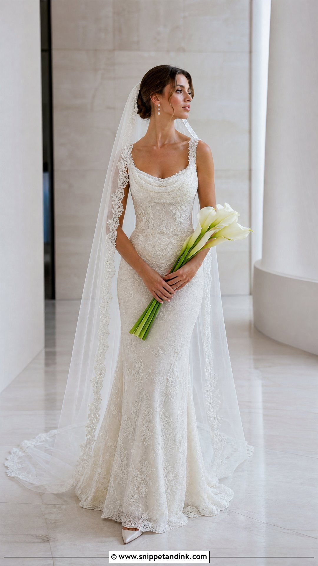Burke Lane Draped Lace Wedding Dress - Snippet and Ink - 20 Sottero and Midgley Wedding Dresses