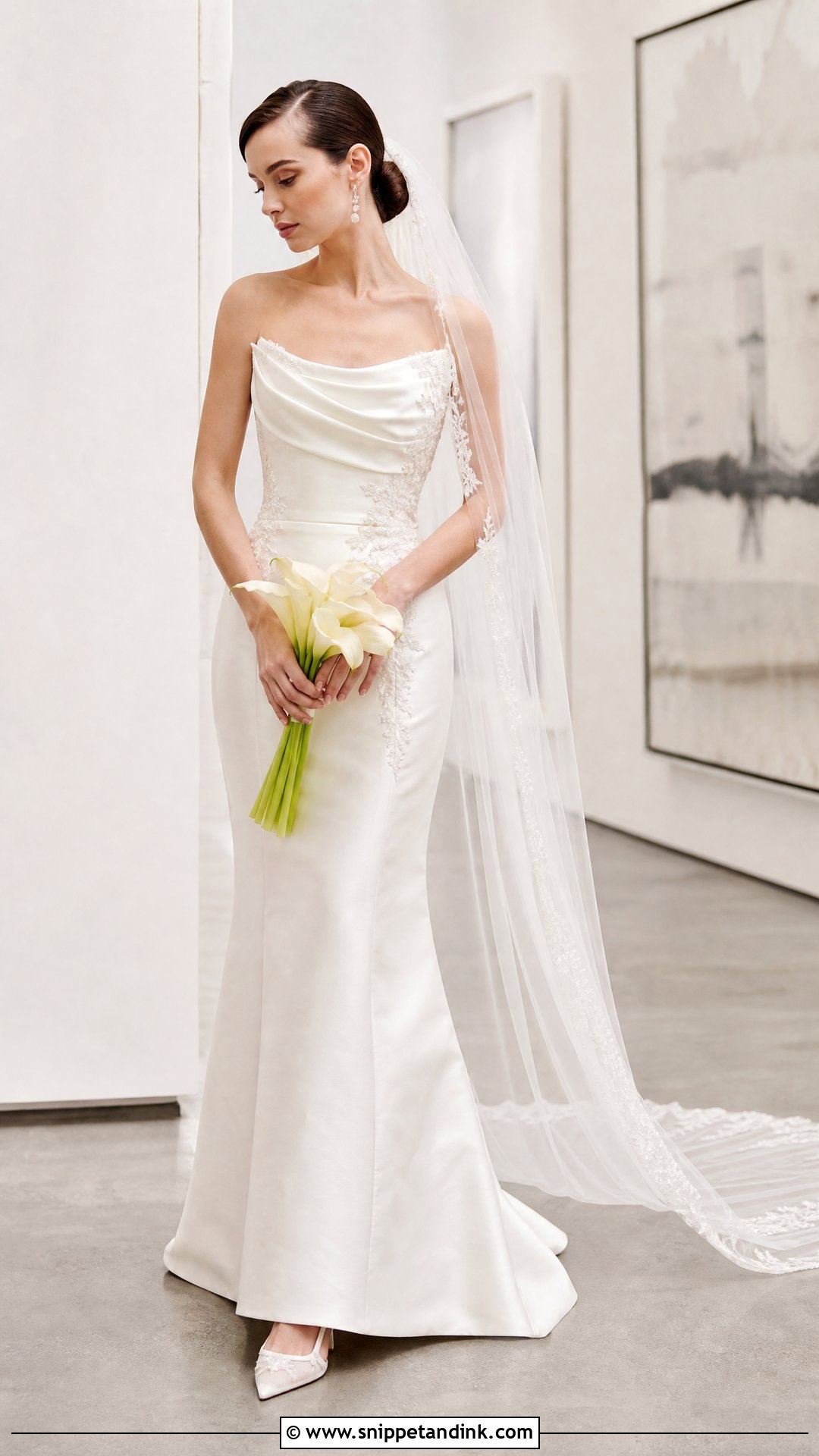 Burke Satin Fit And Flare Wedding Dress - Snippet and Ink - 20 Sottero and Midgley Wedding Dresses
