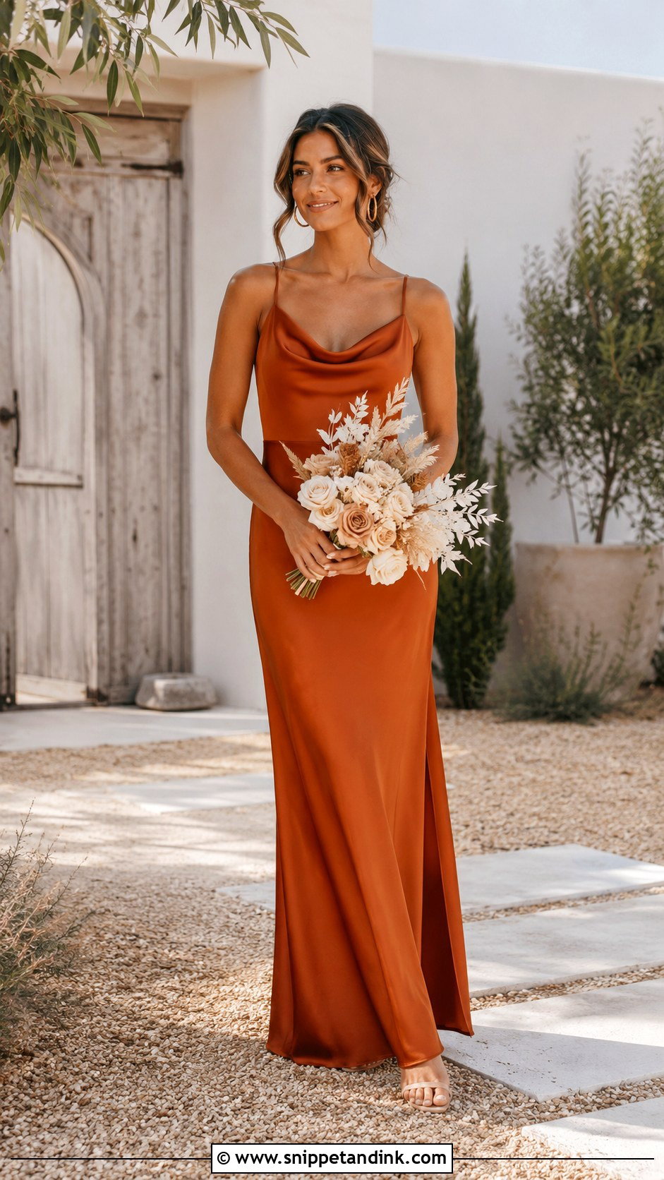 Burnt Orange Bridal Party Dress - Snippet and Ink - 25 Bridal Party Dress Ideas