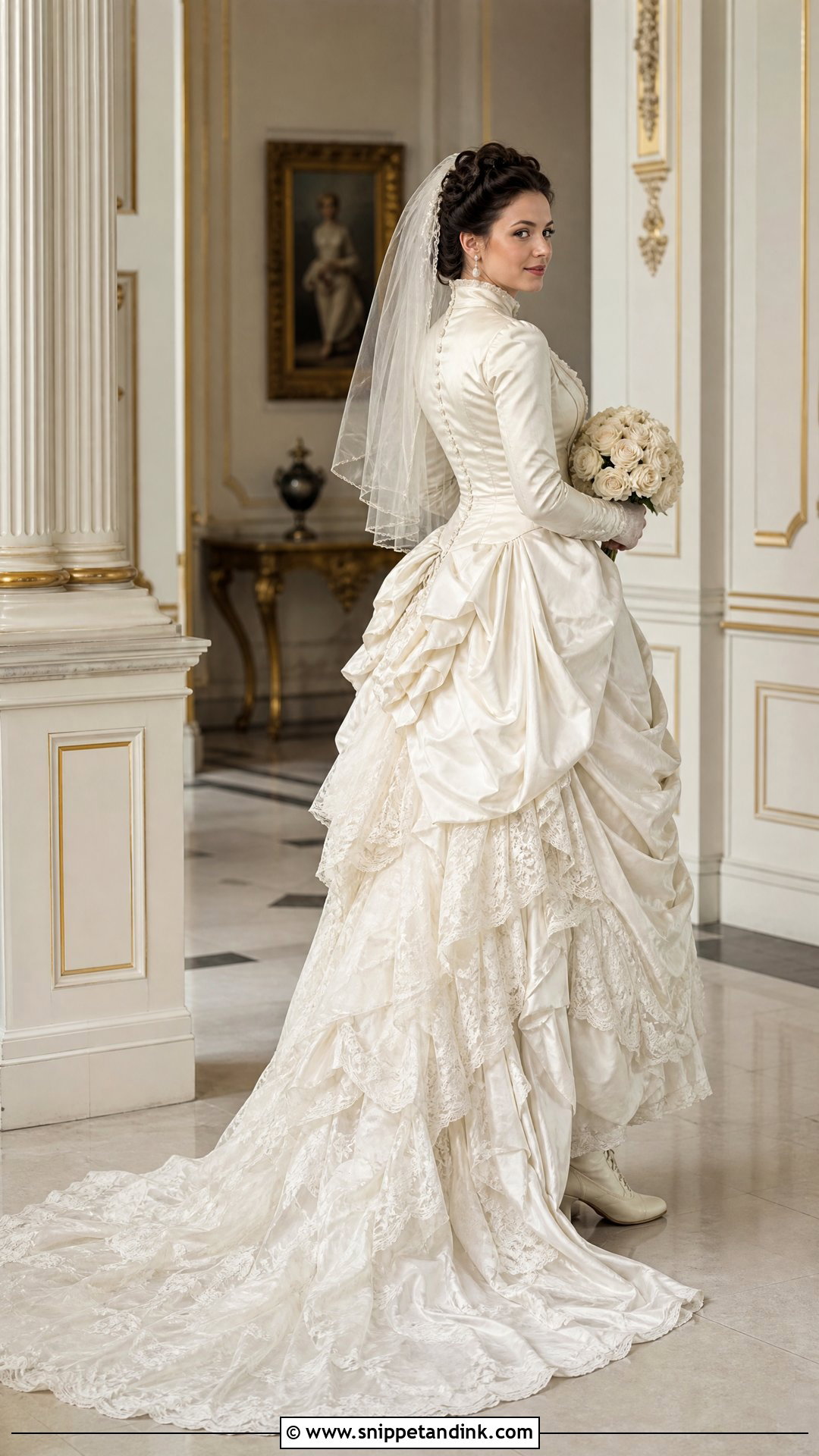 Bustle Back Victorian Wedding Dress - Snippet and Ink - 20 Phantom of the Opera Wedding Dress Ideas
