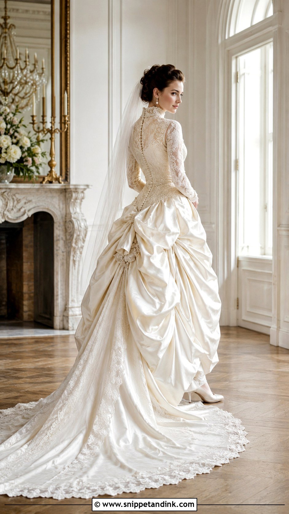 Bustle Victorian Wedding Dress - Snippet and Ink - 25 Victorian Style Wedding Dress Ideas