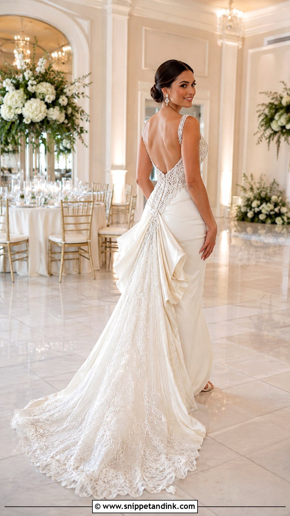 Bustle Wedding Dress With Beaded Train - Snippet and Ink - 25 Bustle Wedding Dress Styles
