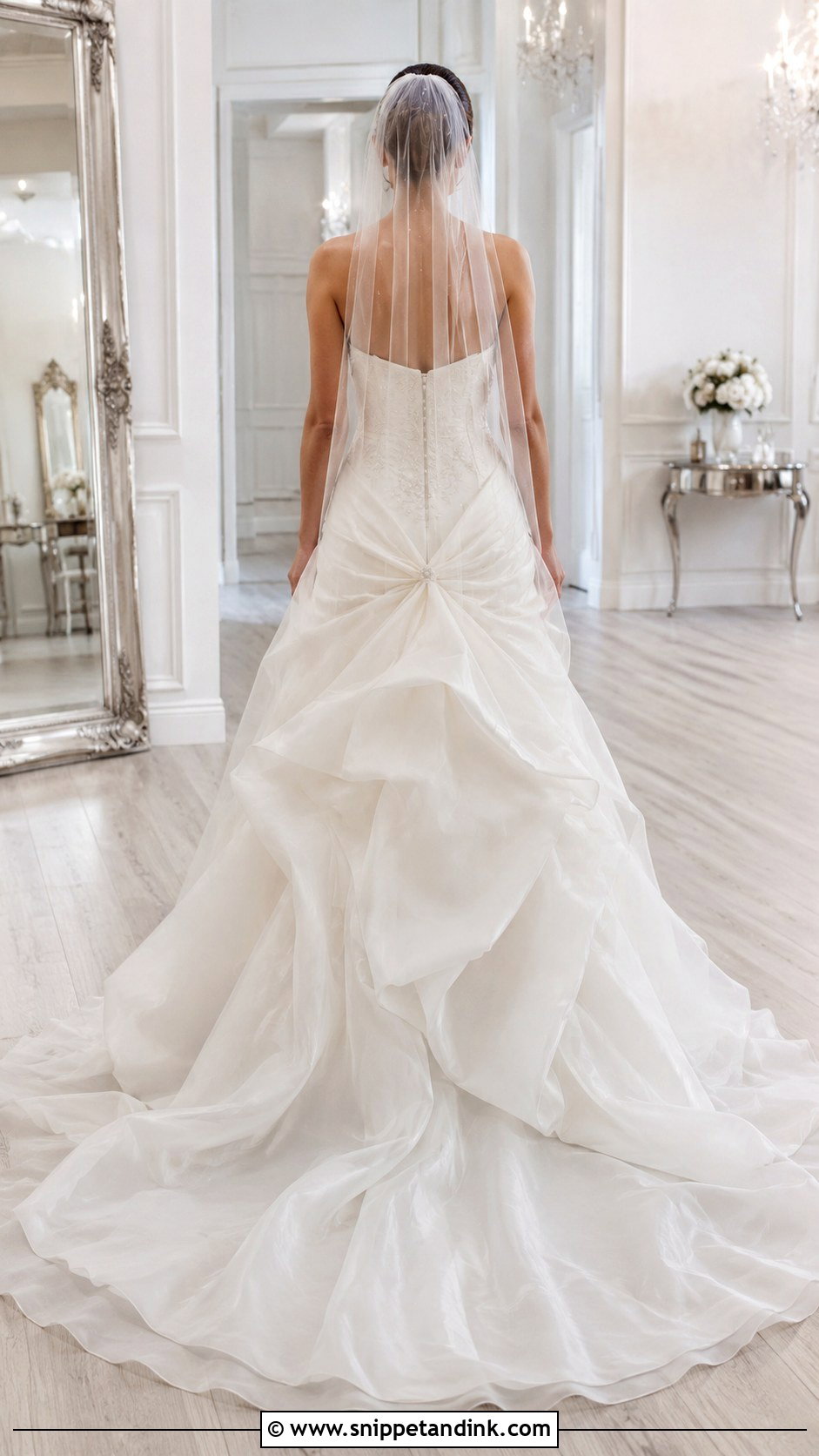Bustle Wedding Dress With Organza Skirt - Snippet and Ink - 25 Bustle Wedding Dress Styles