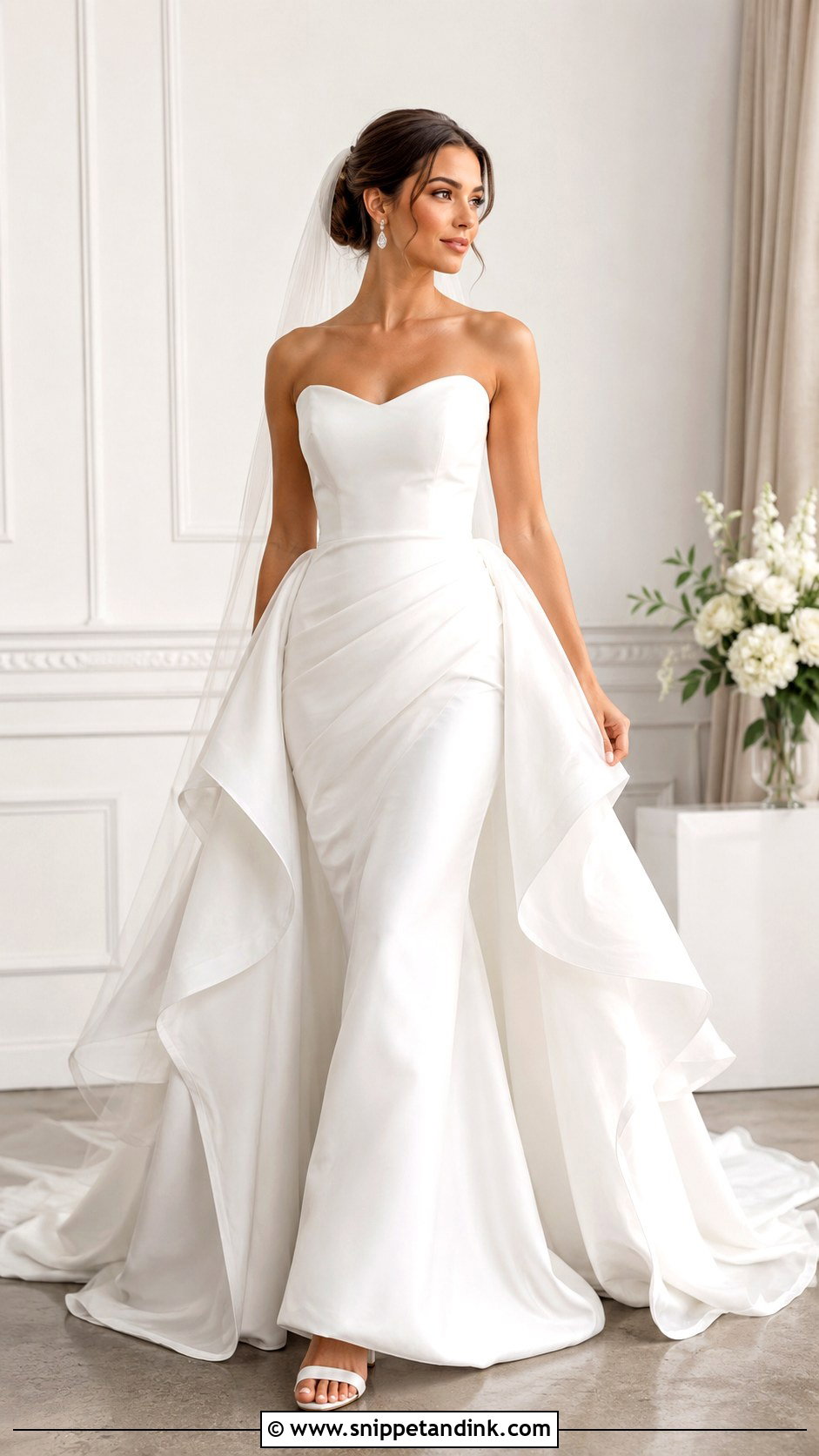 Bustle Wedding Dress With Overskirt - Snippet and Ink - 25 Bustle Wedding Dress Styles
