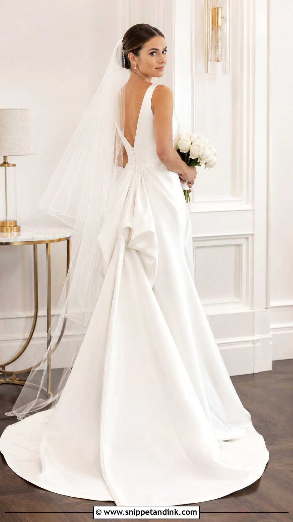 Bustle Wedding Dress With Satin Skirt - Snippet and Ink - 25 Bustle Wedding Dress Styles