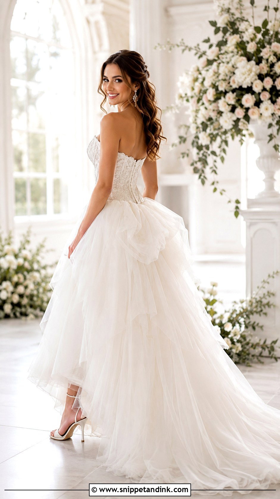 Bustle Wedding Dress With Tulle Skirt - Snippet and Ink - 25 Bustle Wedding Dress Styles