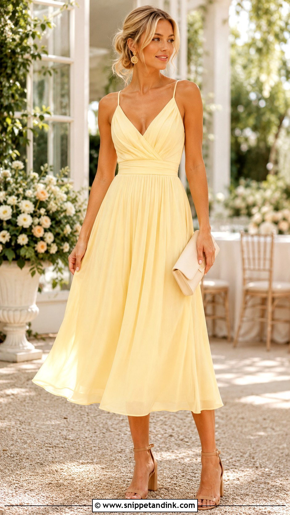 Butter Yellow Summer Wedding Dress - Snippet and Ink - 25 Summer Wedding Dresses