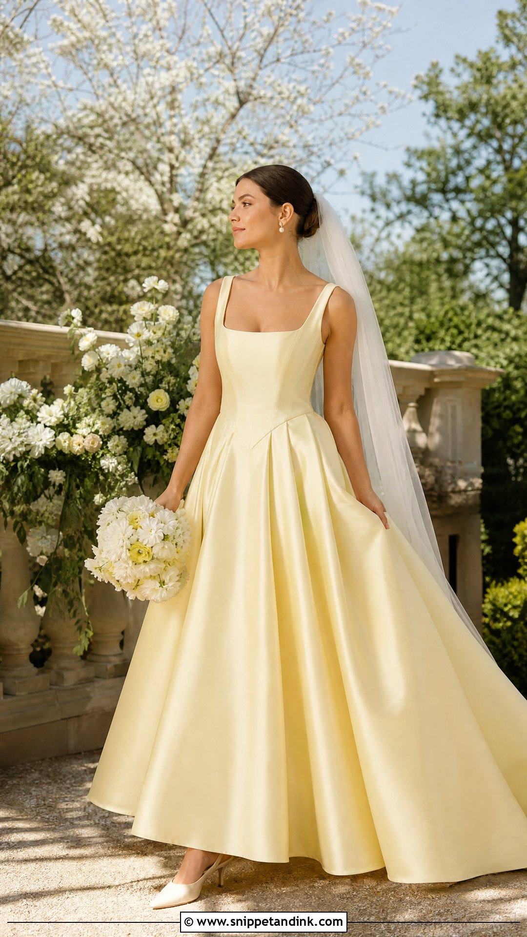 Butter Yellow Wedding Dress - Snippet and Ink - 20 Wedding Dress Colors