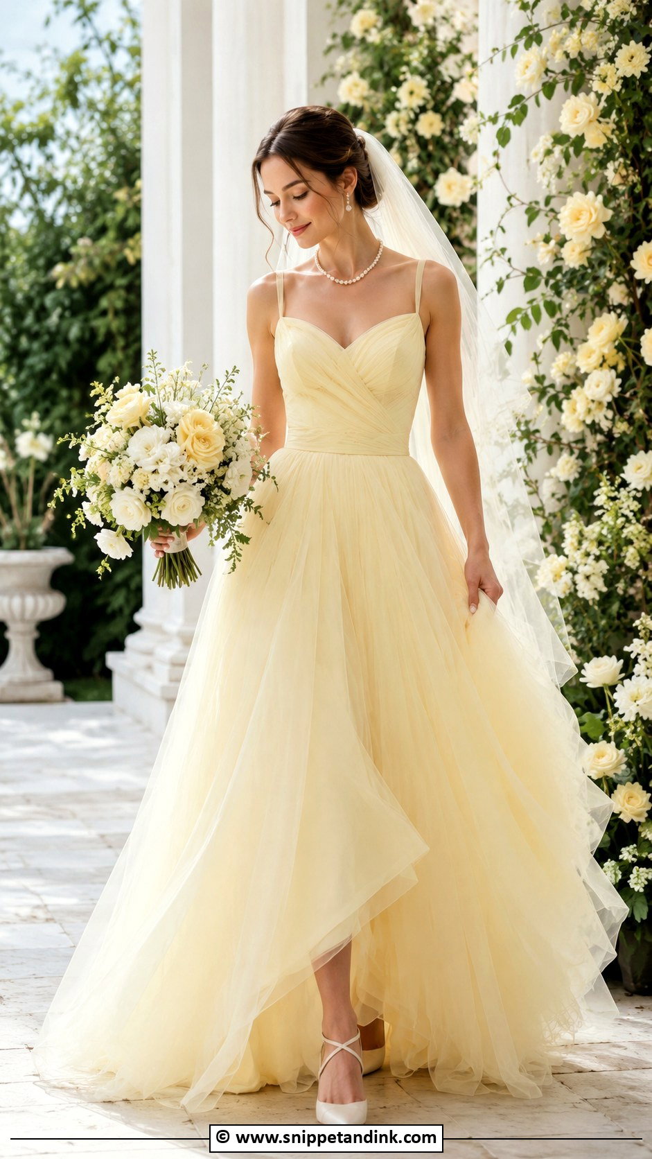 Butter Yellow Wedding Dress - Snippet and Ink - 25 Color Wedding Dress Ideas
